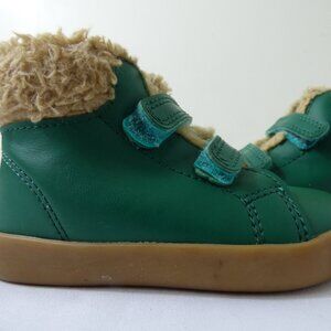 Ten Little Furry High Top Boots in Emerald Green, Size 7
